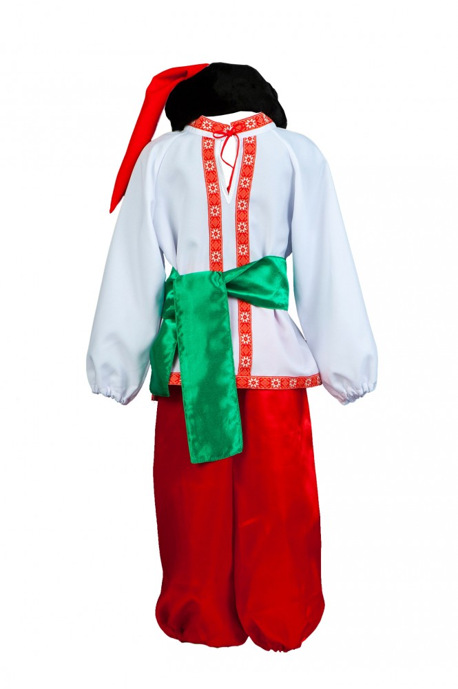 Украинский костюм для мальчика в красных шароварах