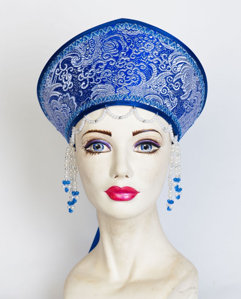 Кокошник "Дашенька" синий