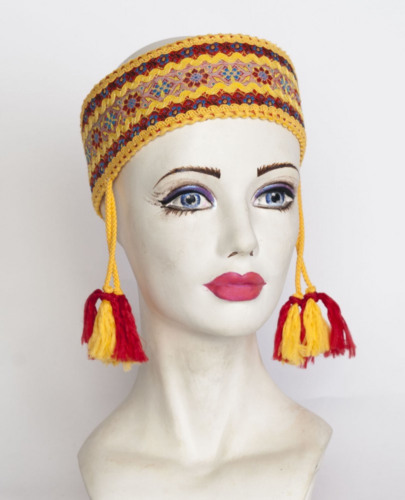 Кокошник "Татьяна" красный