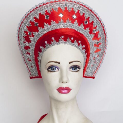 Кокошник "Яна" красный