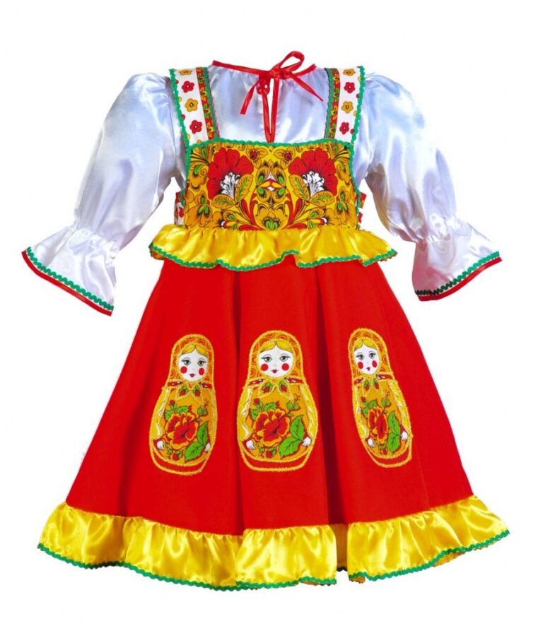 Русский народный костюм "Матрешка" детский модель 2